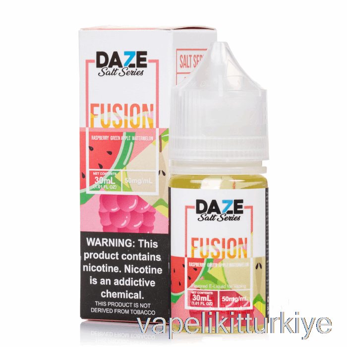 Vape Pen Vape Mate Ahududu Yeşil Elma Karpuz - 7 Daze Füzyon Tuzu - 30ml 50mg